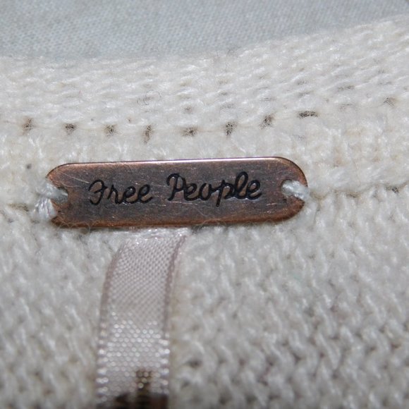 Free People Flower Bomb Womens XS Floral Wool Angora Hair blend Slouch Sweater - Picture 3 of 12